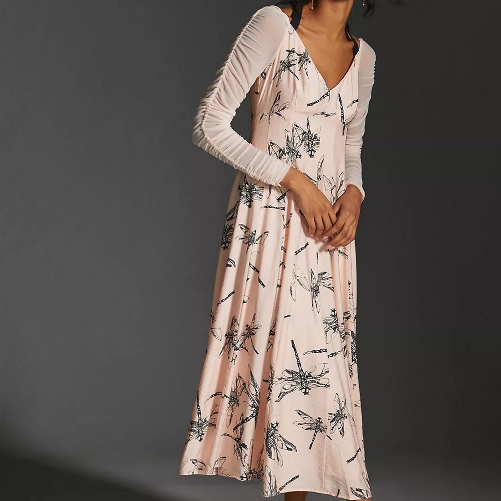 Anthropologie Dragonfly Maxi Dress